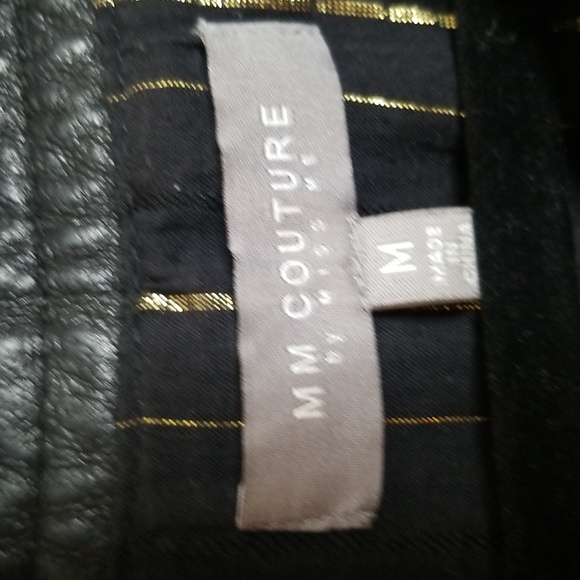 MM Couture by Miss Me Button Down Black Leather Jacket M - Picture 2 of 6